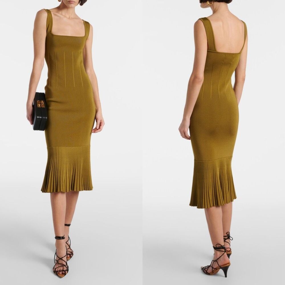 Galvan London Atalanta knitted midi dress Size US Medium $895